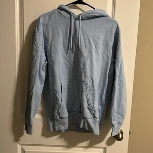h&m light blue hoodie, size small